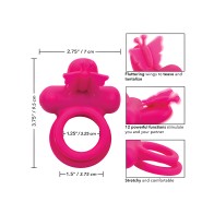 Silicone Rechargeable Butterfly Dual Ring