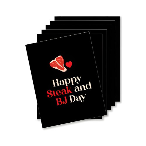 Happy Steak And BJ Day Card - Pack Of 6