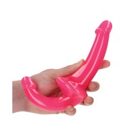 Shots RealRock 6" Strapless Strap On Glow in the Dark - Neon Pink
