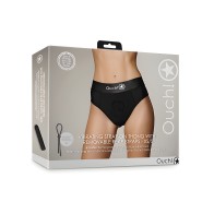 Shots Ouch Vibrating Strap On Thong - Black XS/S