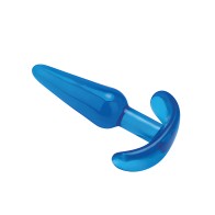 Blue Line C & B 4.25" Slim Tapered Butt Plug - Jelly Blue