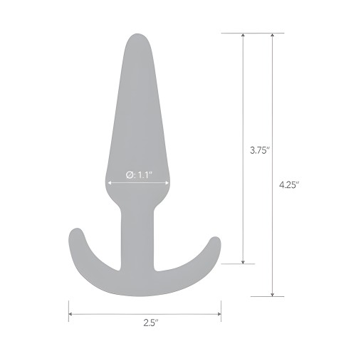 Blue Line C & B 4.25" Slim Tapered Butt Plug - Jelly Blue