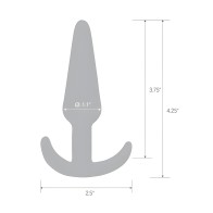 Blue Line C & B 4.25" Slim Tapered Butt Plug - Jelly Blue