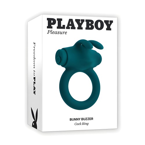 Playboy Anillo Vibrador Conejito de Placer - Verde Profundo