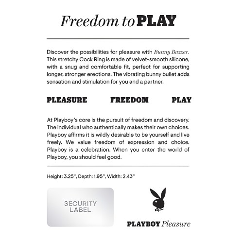 Playboy Anillo Vibrador Conejito de Placer - Verde Profundo