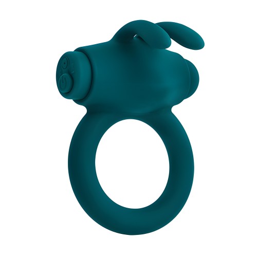 Playboy Anillo Vibrador Conejito de Placer - Verde Profundo