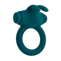 Playboy Anillo Vibrador Conejito de Placer - Verde Profundo