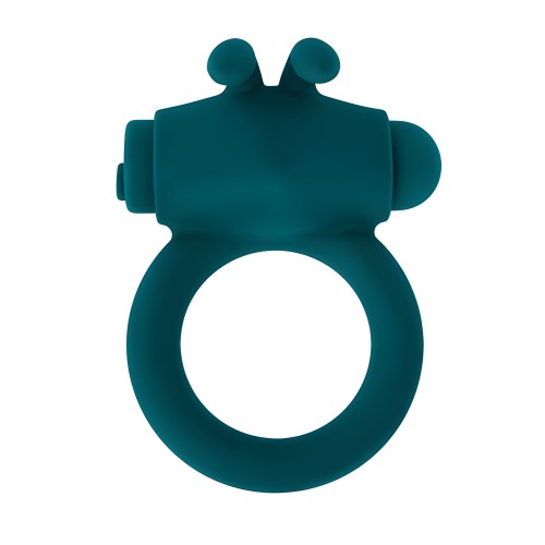 Playboy Anillo Vibrador Conejito de Placer - Verde Profundo