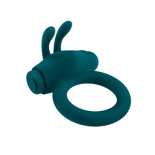 Playboy Anillo Vibrador Conejito de Placer - Verde Profundo