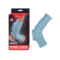 Manga Vibrante Power Sleeve Ajuste Estriado - Azul