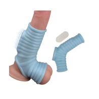 Manga Vibrante Power Sleeve Ajuste Estriado - Azul