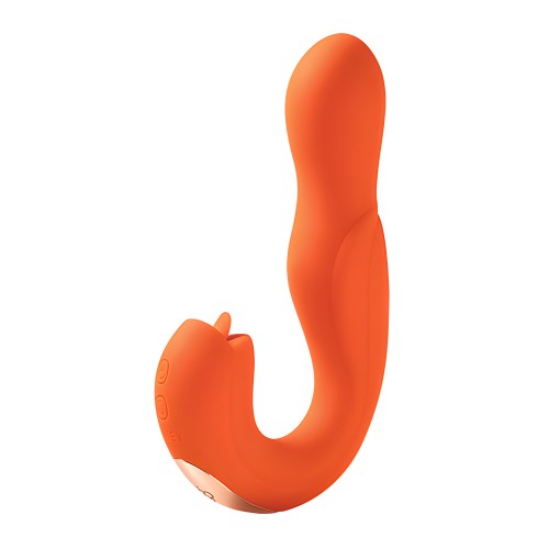 Joi Pro Rotating Head G-Spot Vibrator & Clit Licker Orange