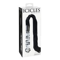 Icicles No. 38 Látigo de Vidrio Soplado a Mano - Transparente