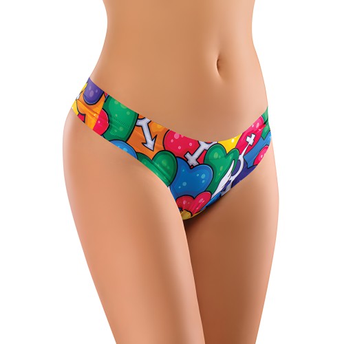 Mememe Pride Hearts Printed Thong - SM