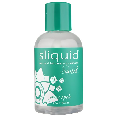 Lubricante Sliquid Naturals Swirl - 4.2 oz Manzana Verde