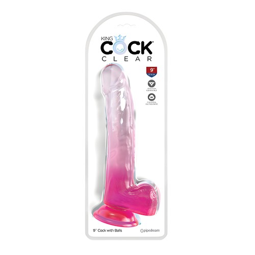 King Cock Clear 9" Pene - Rosa