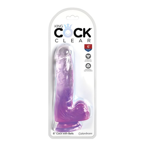 King Cock Clear 6" Dildo - Diseño Realista