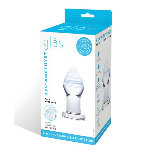 Plug Anal de Vidrio Glas Amethyst Rain