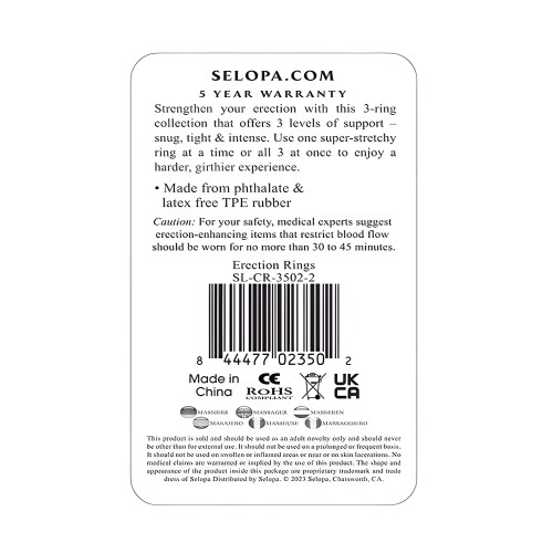 Selopa Erection Rings - Clear