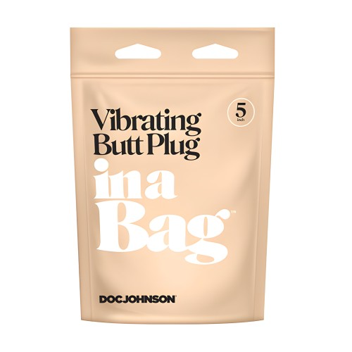 In A Bag 5" Vibrating Butt Plug - Black