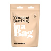 In A Bag 5" Vibrating Butt Plug - Black