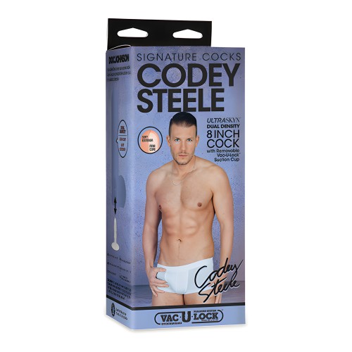 Signature Cocks ULTRASKYN 8" Pene con Ventosa Vac-U-Lock Removible - Codey Steele