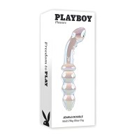 Dildo Doble de Vidrio Playboy - Transparente