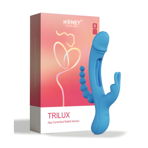 Vibrador Trilux Kinky Finger con Bolas Anales - Azul