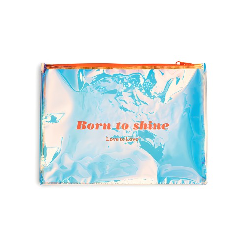 Neceser Born to Shine de Love to Love - Naranja Vivo - Impermeable