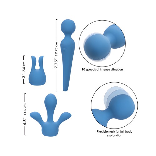 Couture Collection Body Wand Vibrator Kit - Blue