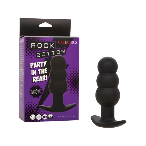 Rock Bottom Tap Beaded Anal Probe - Black