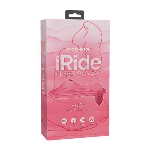 iRide Silla de Placer Suck Estimulador Recargable con Control Remoto Inalámbrico - Rosa Polvoriento