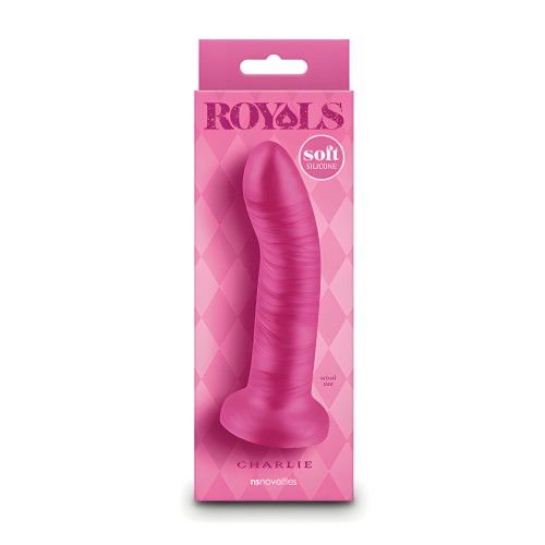 Dildo Curvado Royals 5" Charlie - Rosa Metálico