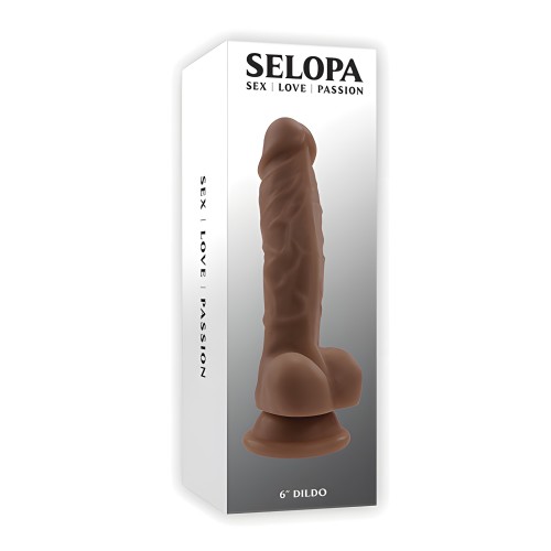 Dildo Realista Selopa de 6" - Oscuro