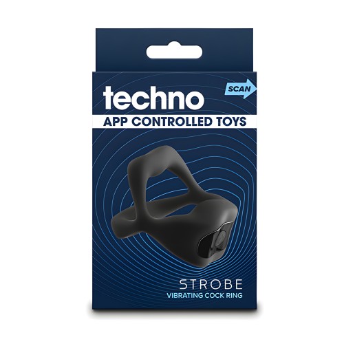 Techno Strobe Vibrating Cock Ring - App Controlled
