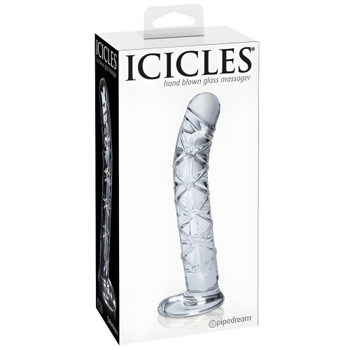 Icicles No. 60 Hand Blown Glass G Spot Dong - Clear