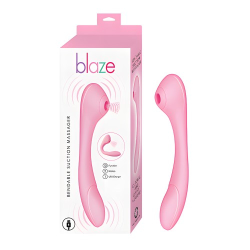 Blaze Bendable Suction Massager - Pink