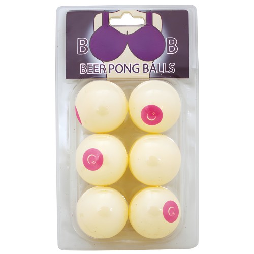 Bolas de Beer Pong en Forma de Tetas - Pack de 6