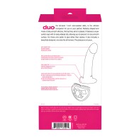 VeDO Duo Silicone Dildo w/Harness - Pink/Purple