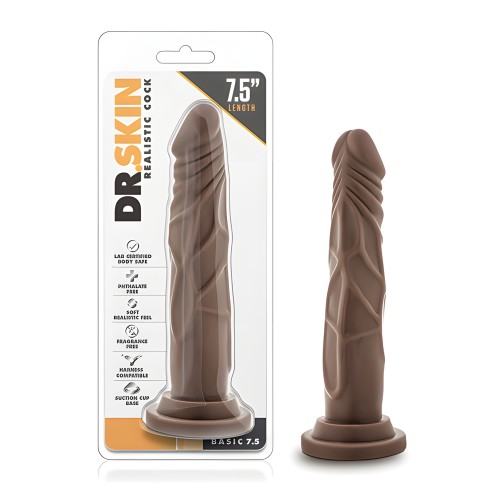 Blush Dr. Skin 7.5" Realistic Cock - Chocolate