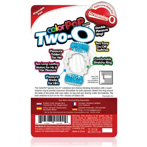 Screaming O Color Pop Quickie Two-O - Azul