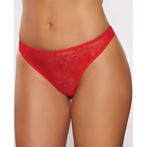Allure Wrapped Up Thong - Red O/S