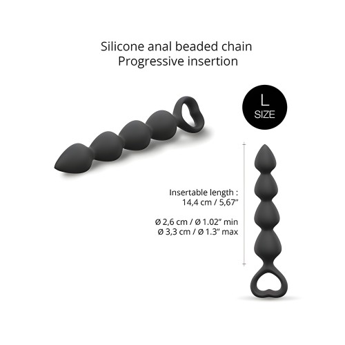 Love to Love Bing Bang Anal Bead - Black Onyx Large