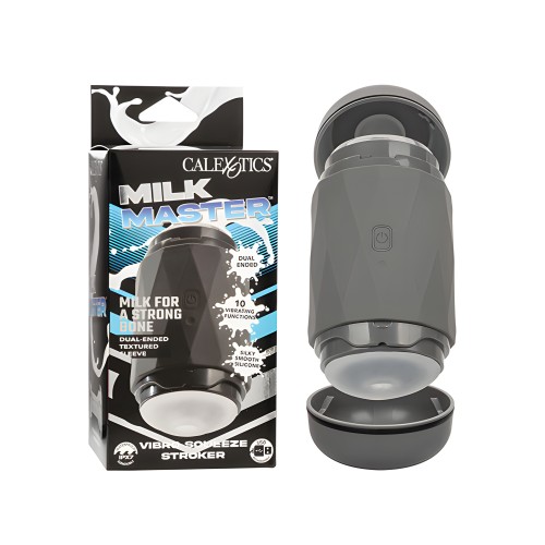 Milk Master Vibro Squeeze Stroker - Black