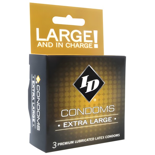 Condones ID Extra Large - Caja de 3