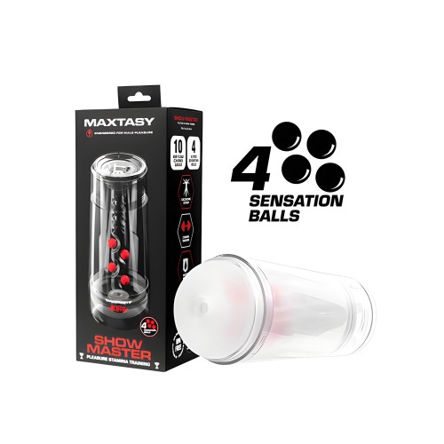 Maxtasy Show Master Non-Realistic Stroker - Clear