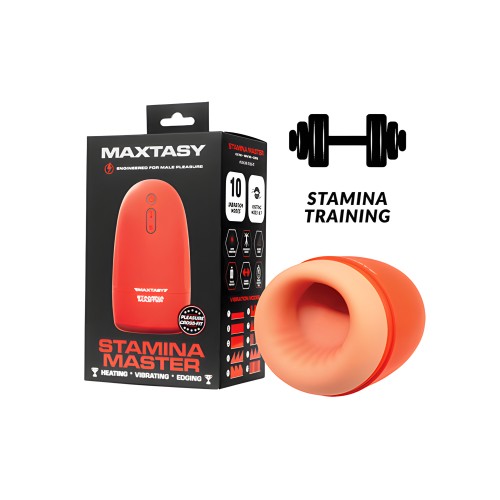 Maxtasy Stamina Master Calentador y Estimulador Vibrante - Naranja - Placer y Control