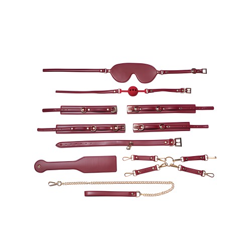 Kit de Bondage Kinky Play Box Rojo Pasión 8 pcs