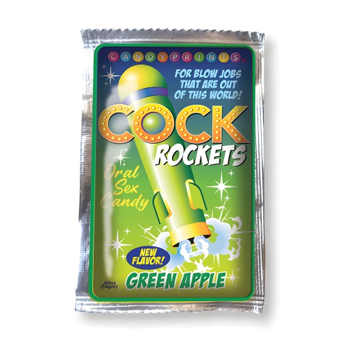 Caramelo Oral Cock Rockets en Manzana Verde