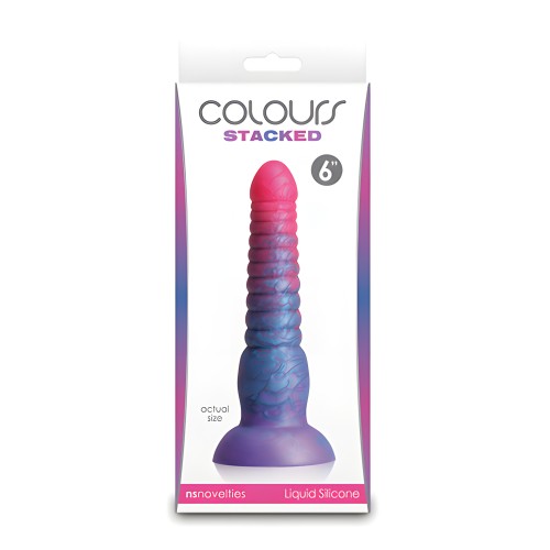 Colours Stacked 6" Dildo - Pink/Blue